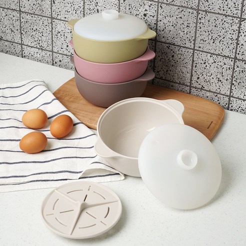 실리가든 국산 실리콘 냄비 찜기 1300ml, 레드, 1개 후기 분석 - 활용 이미지