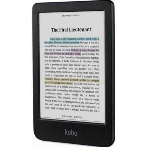 Kobo 코보 클라라 Colour 전자책 리더기 6인치 눈부심 방지 컬러 E Ink 디스플레이 다크 모드 방수 오디오북 지원 16GB 저장 용량 블랙 231959