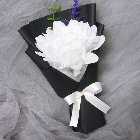 GFlower 조화꽃다발 납골당 미니꽃다발, 1개, 대국