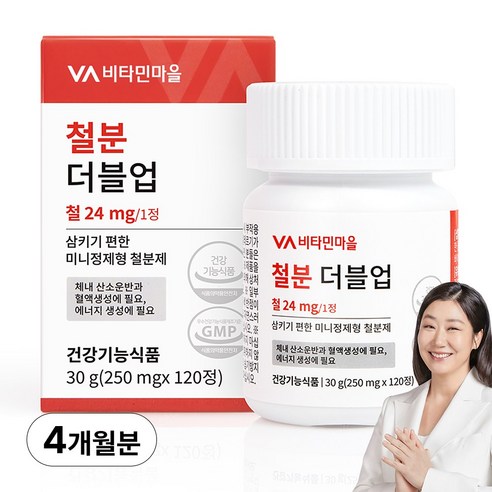 비타민마을 철분 더블업 미니 정제형 철분제, 120정, 1개