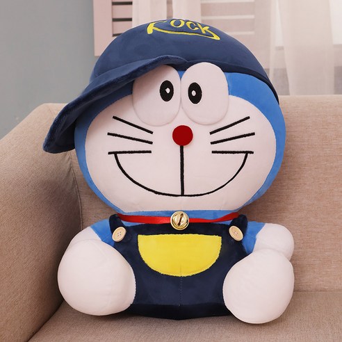 GOYES 선물하기 도라에몽 대형 봉제인형 뽀글이 인형, 미소, 40cm, 1개
