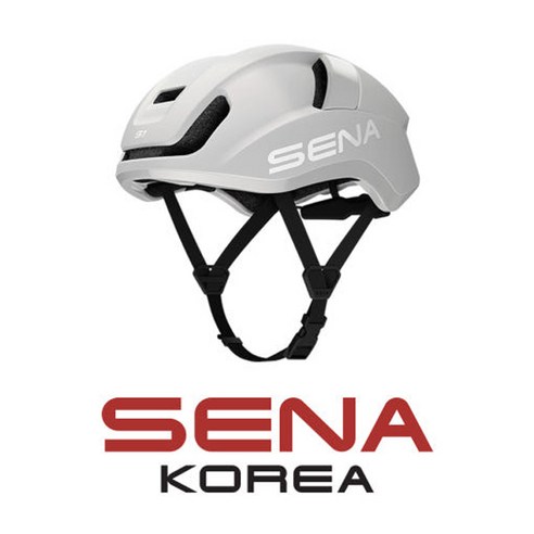 세나 S1 블루투스 스마트 로드 자전거 헬멧 매트화이트 메시 인터콤 후면 LED