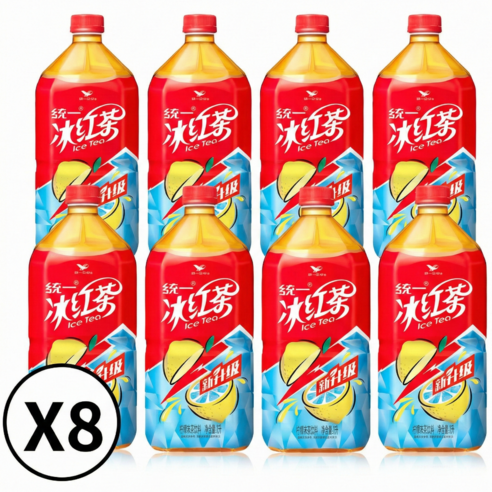 빙홍차 아이스티, 1L, 8개
