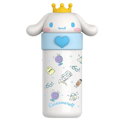 StarR 캐릭터 보온 텀블러 PN-2102, 1개, 350ml, 시나모롤 라이트 블루