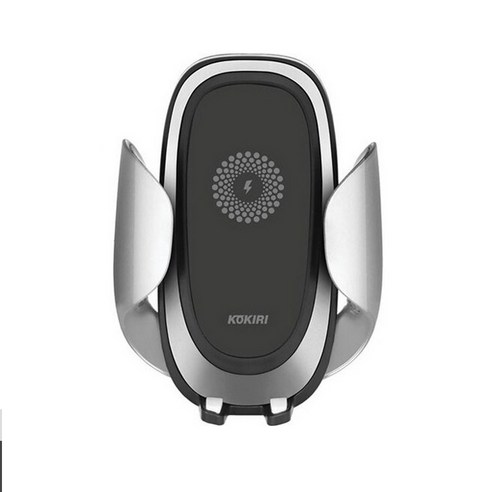코끼리 10W 차량용 무선 충전기 거치대, KAW-PL10W, 실버