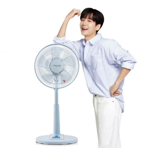 신일 선풍기 SIF-12SWB 블루색상 캠핑 업소용 가정용 휴대용 저소음 5엽날개 좌석용 원룸 선풍기