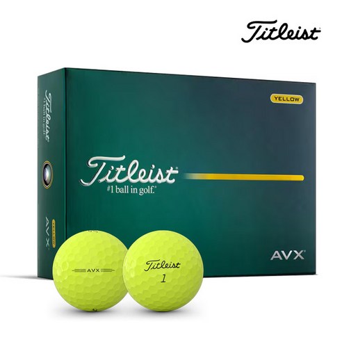 타이틀리스트 2026 AVX 골프볼 3피스, AVX 옐로우