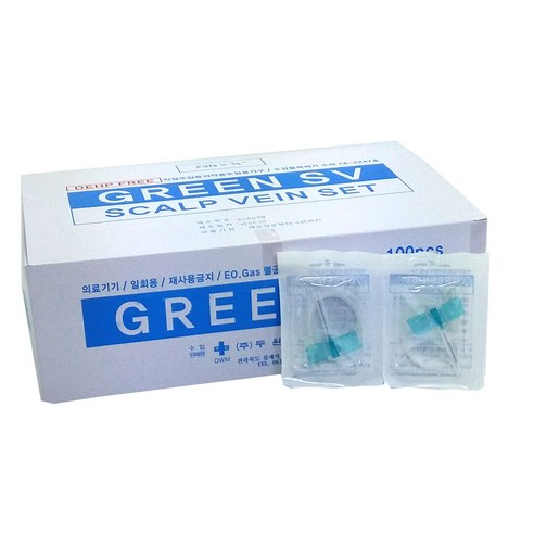 두원 나비침 25G DEHP Free Scalp Vein Set 100개입 의료용, 1개