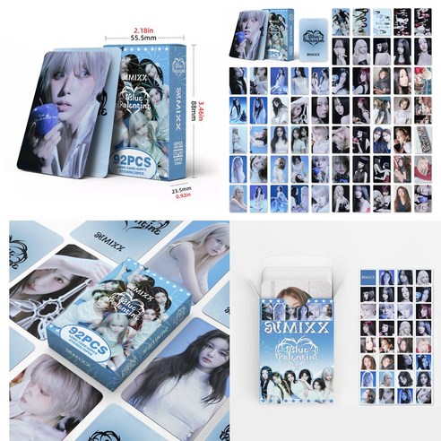 엔믹스 NMIXX 블루발렌타인 포카+스티커 총92장(포토카드 60장+스티커 32장)