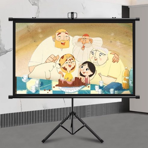 SeekFun 스탠드 프로젝터 스크린 유리섬유 고화질 빔 삼각대 무타공 휴대용 주름방지 안티라이트 벽걸이 가능 16:9 60인치 72인치, 16:9 60인치 (유리섬유 스크린) 16:9 60인치 (유리섬유 스크린)