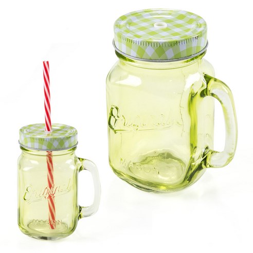 빨대 뚜껑 컬러 드링크자 450ML 그린빨대병컵유리병텀블러머그, 단품, 단품