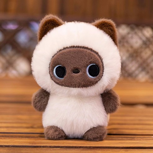 헤일리마켓 애니멀프렌즈 사막여우 고양이 수달 귀여운 동물 봉제 인형 인테리어 선물, 1개, 샴고양이인형, 15cm