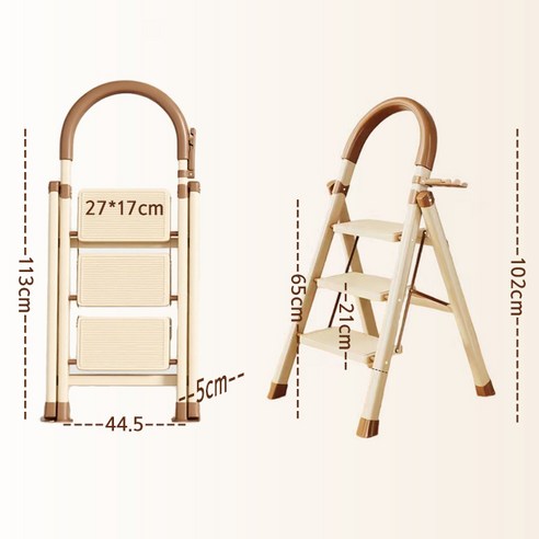 안전과 편리함을 모두 갖춘 YONO 가정용 접이식 3단 사다리