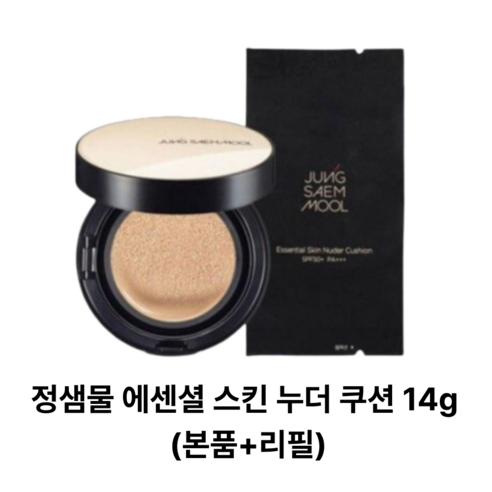 정샘물 에센셜 스킨 누더 쿠션 파운데이션 14g + 리필 쿠션 14g 세트, 미디엄, 1개