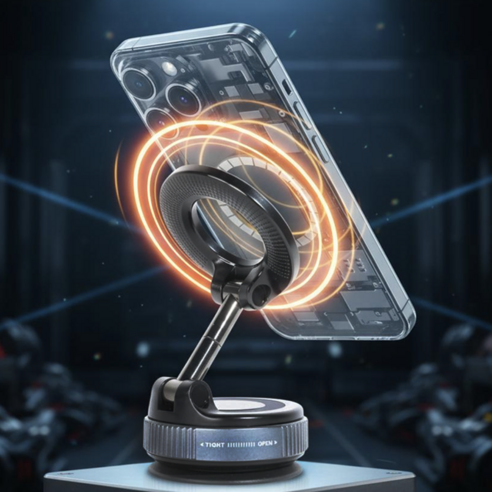 텔럽 맥세이프 360도 회전 접이식 진공 흡착식 차량용 거치대 전차종 이미지 2