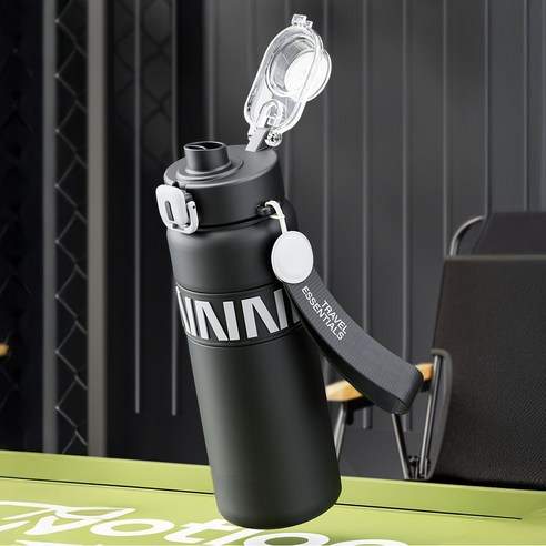에코럭키 스포츠 텀블러 800ml 스테인레스 진공 보온 보냉 빨대 포함