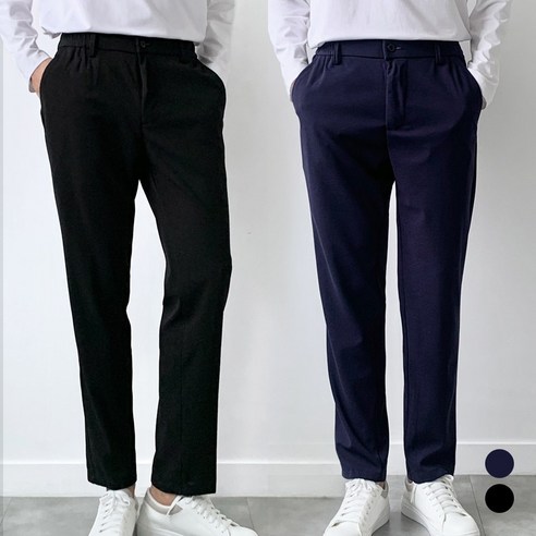 미제이 남자 밴딩 슬랙스 프리미엄 구김없는 바지 이미지 2