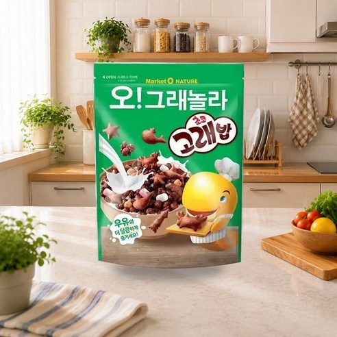 마켓오네이처 오리온 오!그래놀라 초코고래밥, 300g, 1개