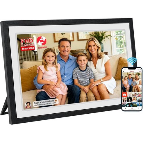 21.5인치 FRAMEO 디지털 액자 1920x1080 FHD IPS LCD 터치스크린 듀얼 Wi Fi Frameo 앱을 통한 사진 공유 32GB 저장 용량 USB 드라이브 S