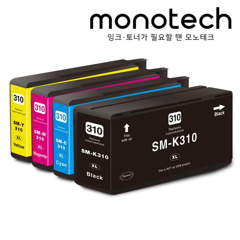 모노테크 삼성 INK-K310 C310 M310 Y310 호환잉크 세트, 1세트, K310+C310+M310+Y310 호환/4색