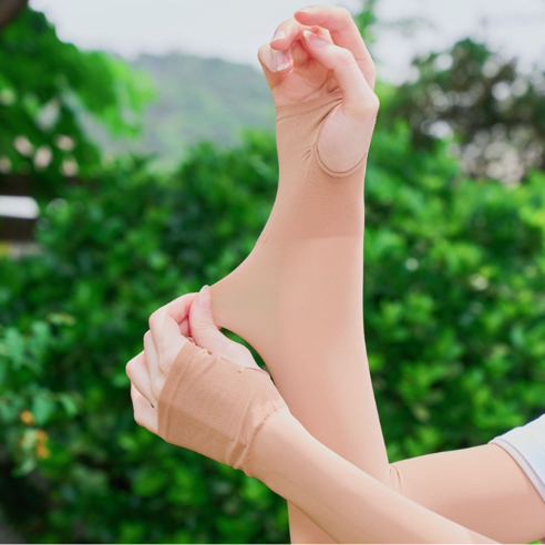 베일리화이트 자외선차단 팔토시 스킨핏 골프 쿨토시 시즌2 양손등커버형 2P 이미지 4