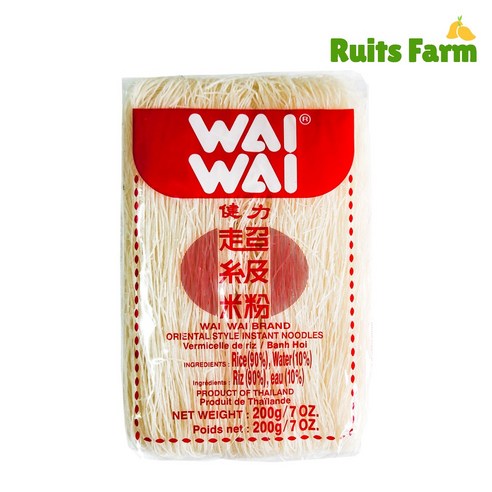 와이와이 쌀국수 오리엔탈 스타일 라이스 버미셀리 / WaiWai Oriental Style Instant Noodles Vermicelle, 200g, 1개