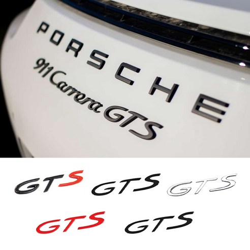 포르쉐 호환 GTS 소 대 엠블럼, 소자-블랙(무광), .