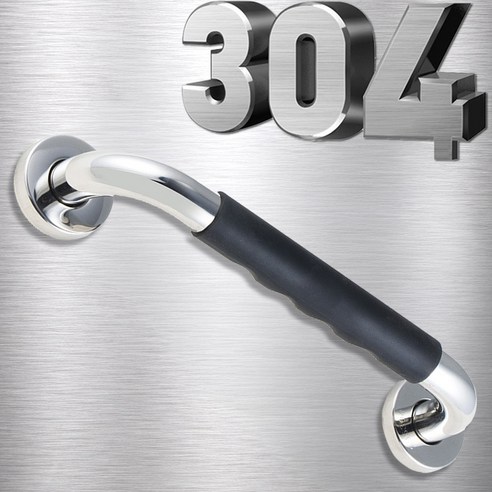 오일일 스텐304 화장실 욕실 안전손잡이, 실버, 1개