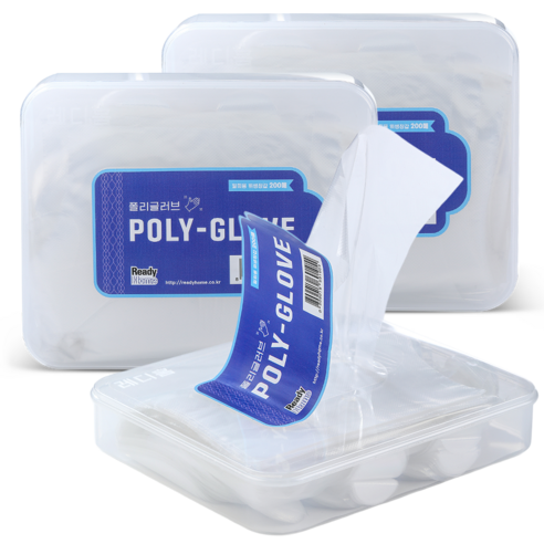 레디홈 위생장갑 위생 케이스 비닐장갑, 200개입, 3개