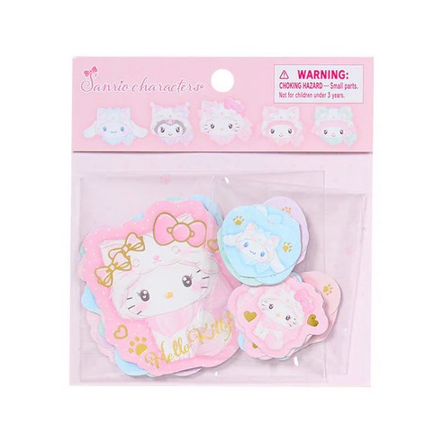 Sanrio 캐릭터 활 새끼 고양이 스티커 - 스탬프