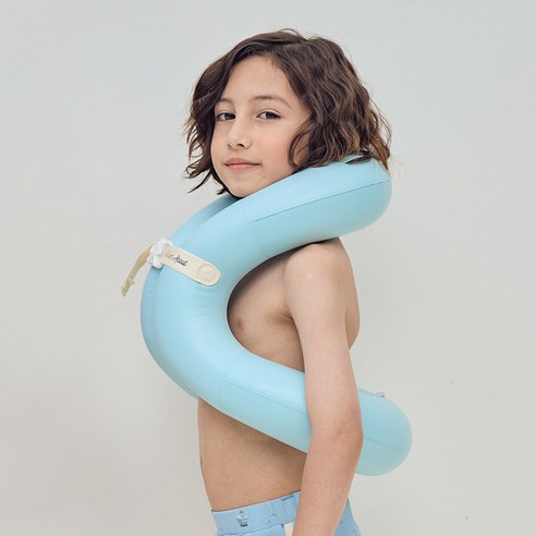 스윔어바웃 클래식 어린이 넥 튜브 구명조끼 부력보조복 물놀이, 민트, 1개