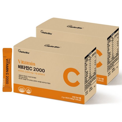 헬로바이오 비타민C 2000, 2개, 180g