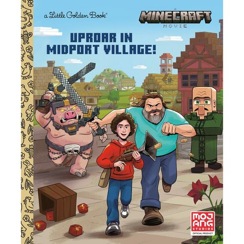 A Little Golden Book Minecraft Movie Uproar in Midport Village 精裝繪本 ...