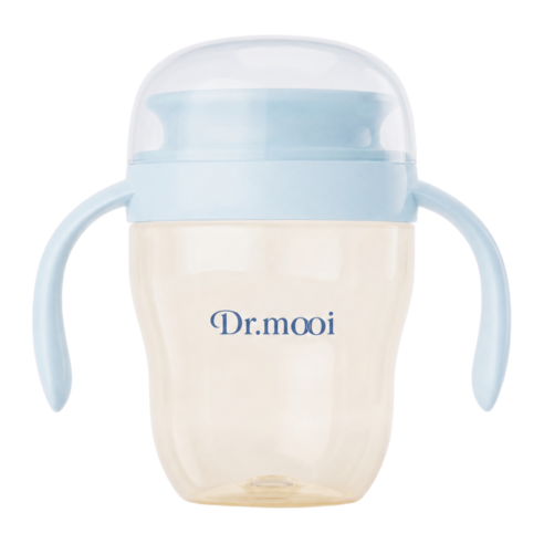 닥터무이 유아용 PPSU 흘림방지 360도 자기주도컵, 파스텔블루, 1개, 180ml