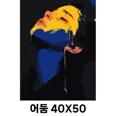 유화그리기세트 diy그림그리기세트 심플한디자인그리기 유화 아크릴화, 어둠, 40cm*50cm, 1개