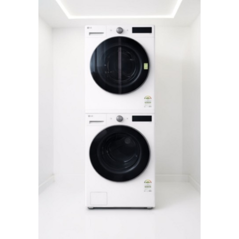 (1등급) LG 트롬 오브제컬렉션 드럼세탁기 + 건조기 세트 FG19WNR-8WN 19kg + 18kg 방문설치, 릴리화이트(세탁기) 릴리화이트(건조기), FG19WNR-8WN (19+18)