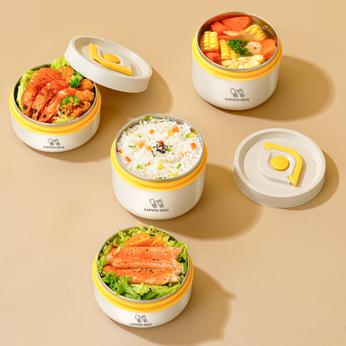 피크르 304 스테인리스 보온도시락통 전자레인지 적용 2단 3단 4단 휴대용가방 포함 이미지 4