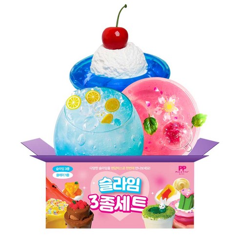 크림소다+블루레몬에이드+벚꽃수 슬라임 3종 세트 (총 350ml), 1개