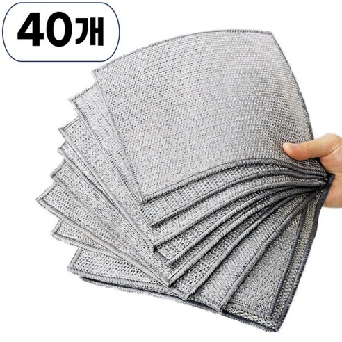 호아인터 노스크래치 찌든때 무흠집 수세미, 1세트, 40개입