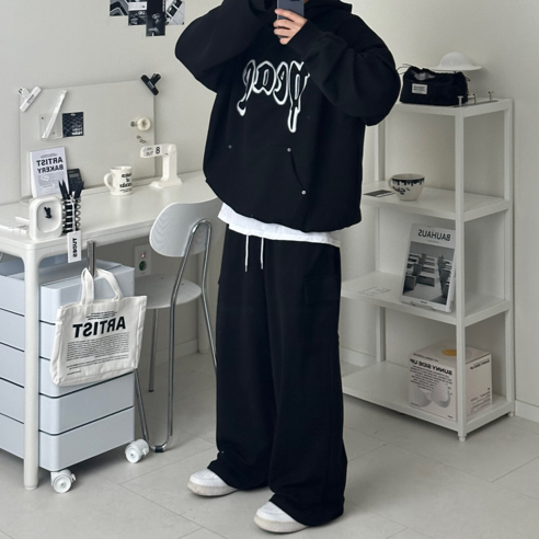 압도적인 가성비로 완성된 르위 데일리 밴딩 와이드 카고 트레이닝 스웻 벌룬 팬츠: 스타일과 실용성을 모두 잡다!