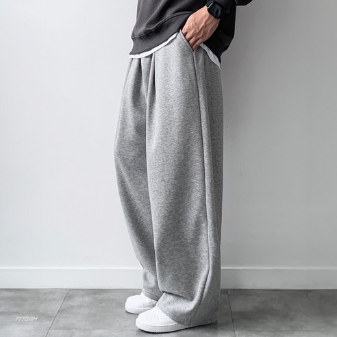 스타일과 편안함을 모두 잡는 FITOJIM 남자 원턱 와이드팬츠!