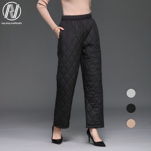 겨울철 따뜻함과 스타일을 동시에 잡은 여성용 폭신 패딩바지