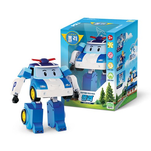 (선물완구) ROITOYS 로보카폴리 변신로봇 7인치 슈퍼 디럭스 폴리, 1개