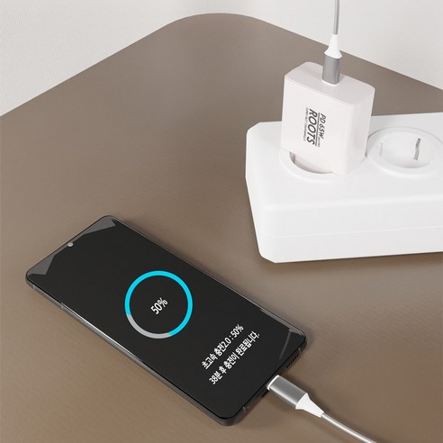 루츠 65W Gan PD PPS C타입 국내생산 초고속 충전기 + C to C 100W 5A E Marker 1.5M 케이블포함 이미지 4