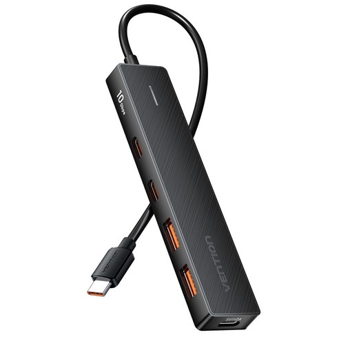 벤션 USB 3.2 10Gbps 2C 2A C타입 USB 멀티 허브, 1개, 블랙