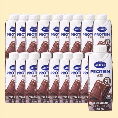 얼티브 프로틴 초코맛, 250ml, 18개