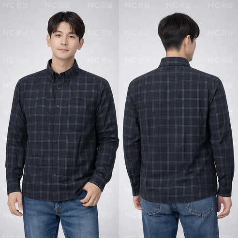 네파 NCKN 25SS 남성 라이프스타일 냉감 스트레치 체크 남방 셔츠 7L31543