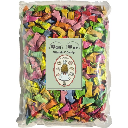 루나달당 무설탕 무색소 비타민씨 캔디 12가지맛 사탕, 1개, 1kg