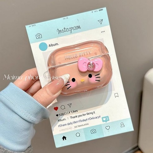 hellokitty 키치 레트로감성 태닝키티 에어팟케이스