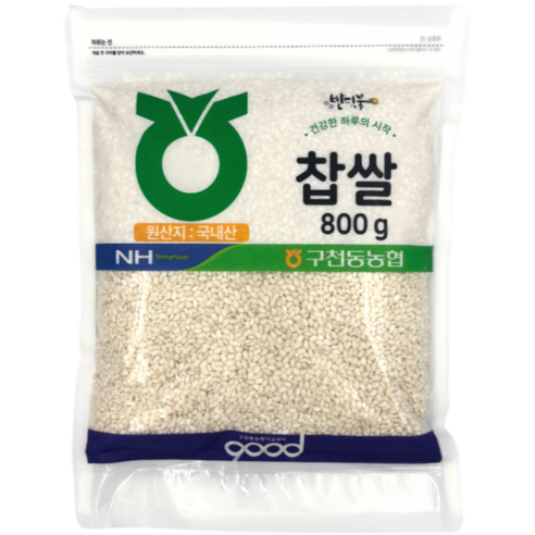 농협 무주 반딧불 국산 찹쌀(동진) 구천동농협, 1개, 800g